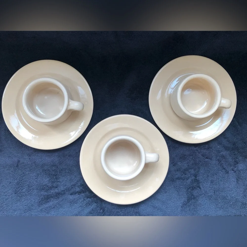 6 Pcs. Tepco China Tan Cup And Plate Set USA